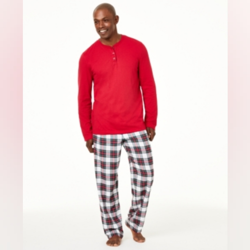Family Pajama Mens Set Red